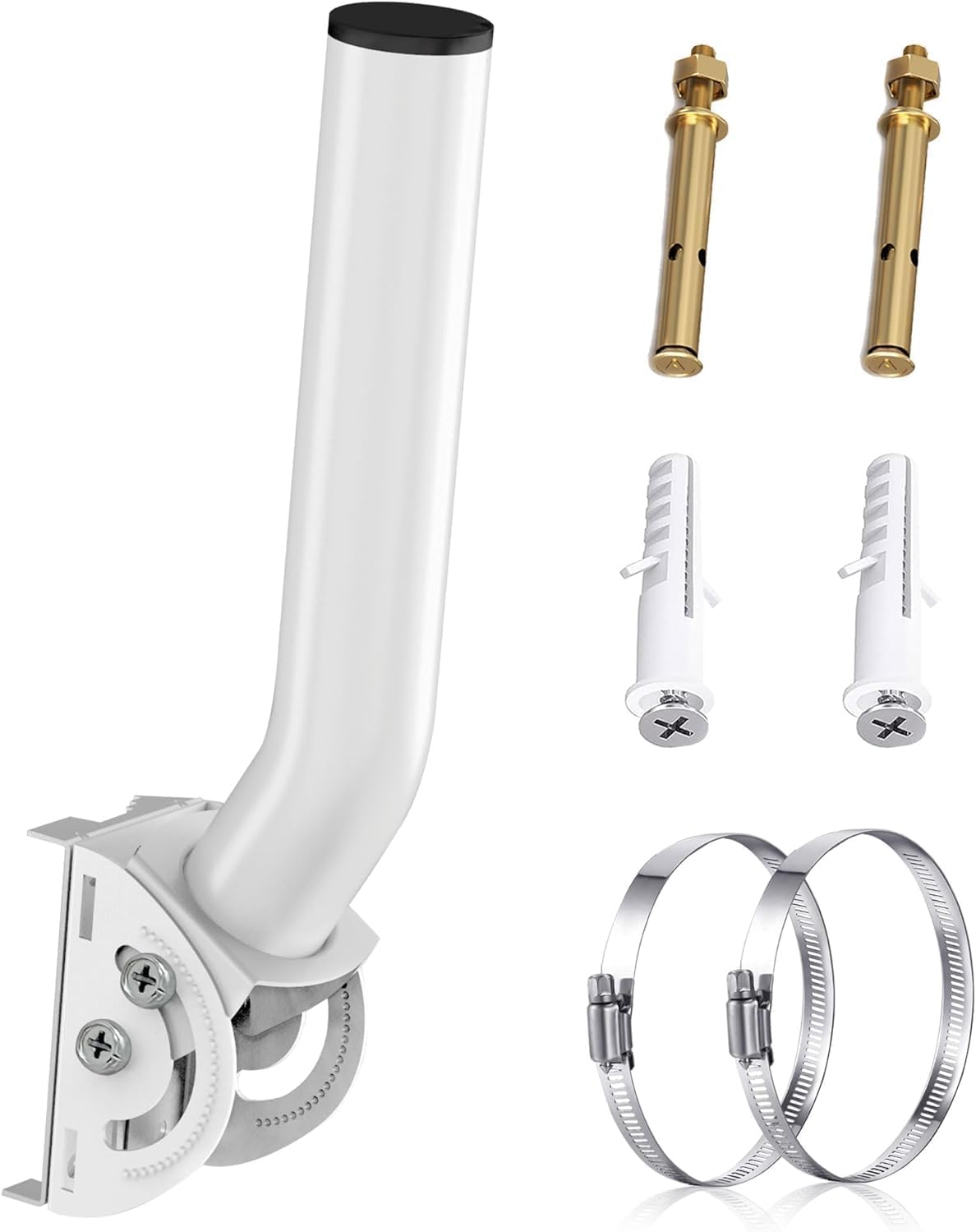 Universal Antenna Mount, 160 Adjustable 12'' Adjustable Pole And Wall Mounting Bracket Kit For Wireless Bridges, Ap, Access Poin